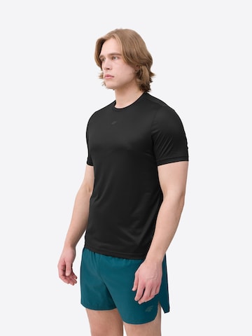 4F - Camiseta funcional en negro: frente