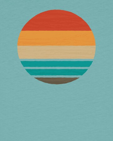 T-Shirt 'Retro Sunset Ocean' watabout.kids en bleu