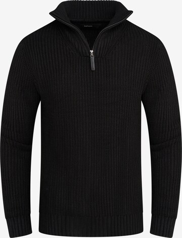 behype Sweater 'MKZIP78' in Black: front