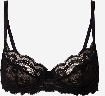 NLY by Nelly Balconette Bra 'Clarity' in Black: front