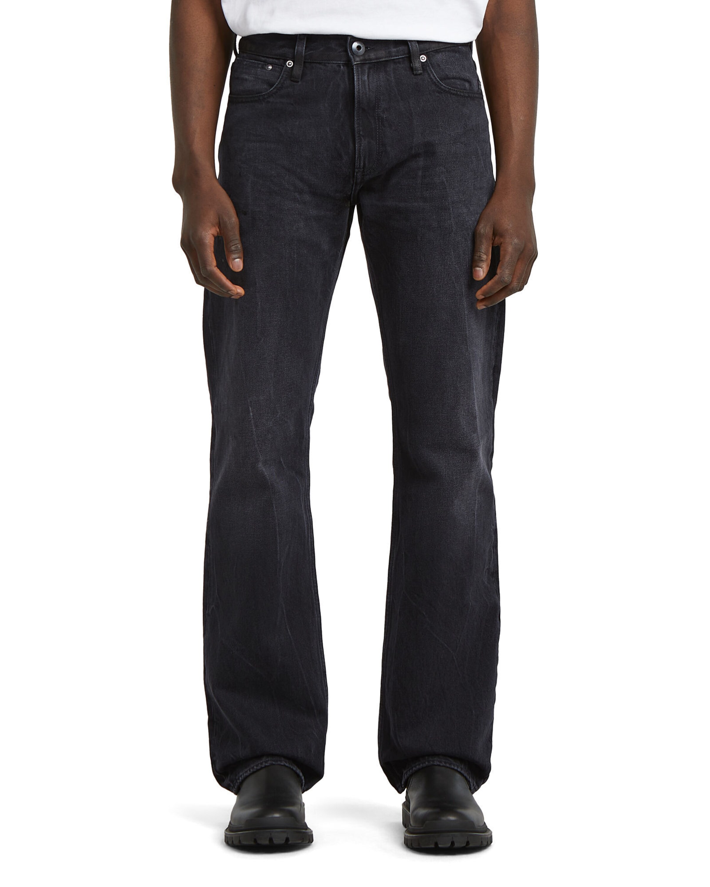 G-STAR Bootcut Jeans 'Lenney' in Zwart: voorkant