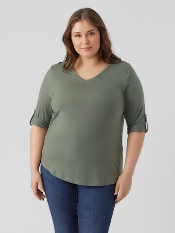 Vero Moda Curve Blouse in Groen: voorkant