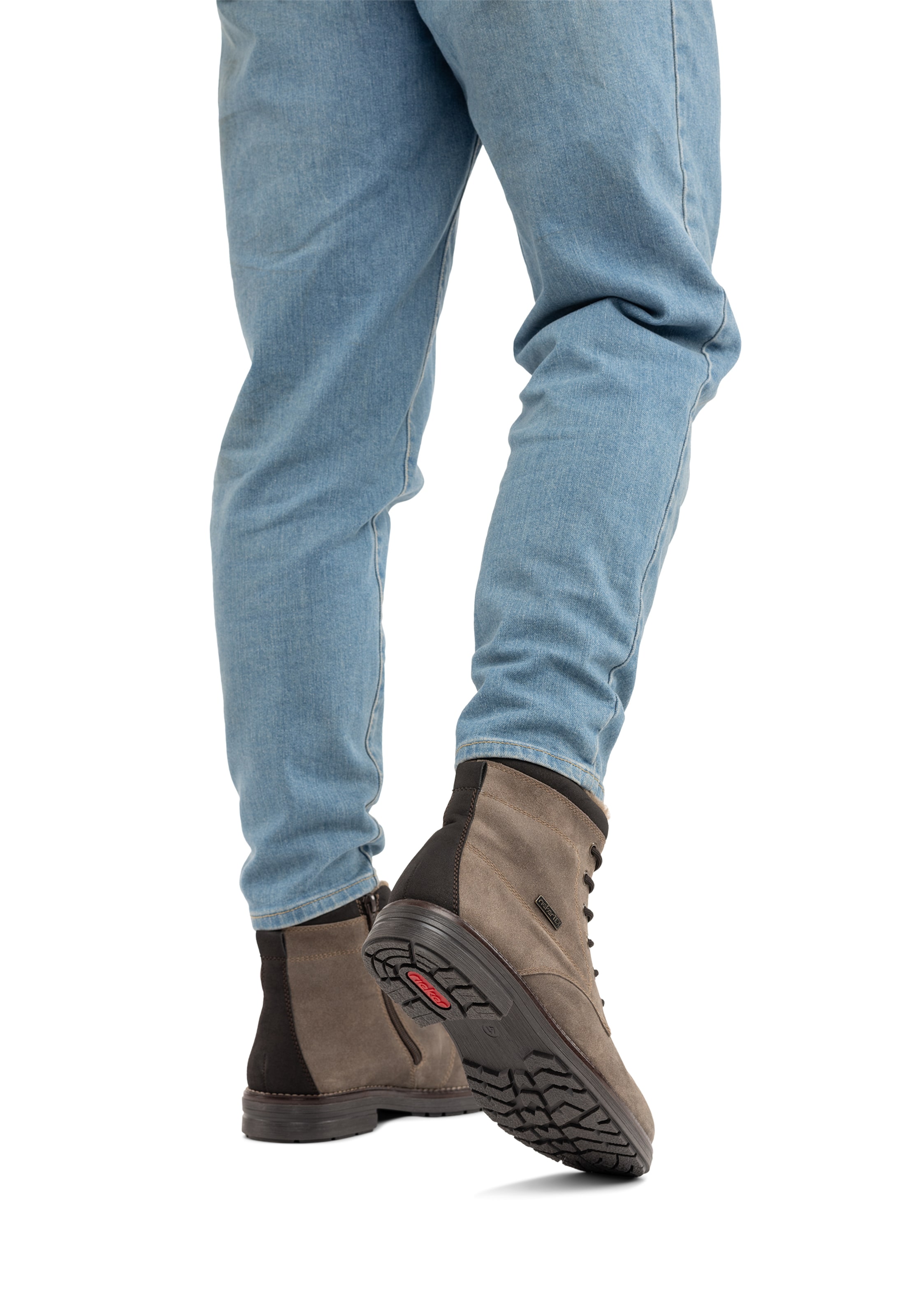 Bottines à lacets Rieker en beige