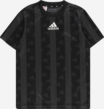 ADIDAS SPORTSWEAR Функционална тениска 'Brand Love Allover Print' в черно: отпред