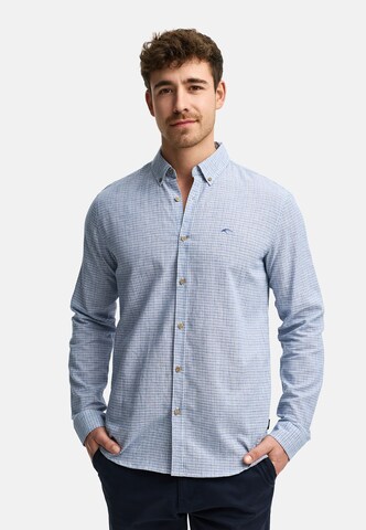 INDICODE JEANS Regular fit Overhemd 'Terra' in Blauw: voorkant