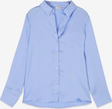 Camicia da donna di oltre in blu: frontale
