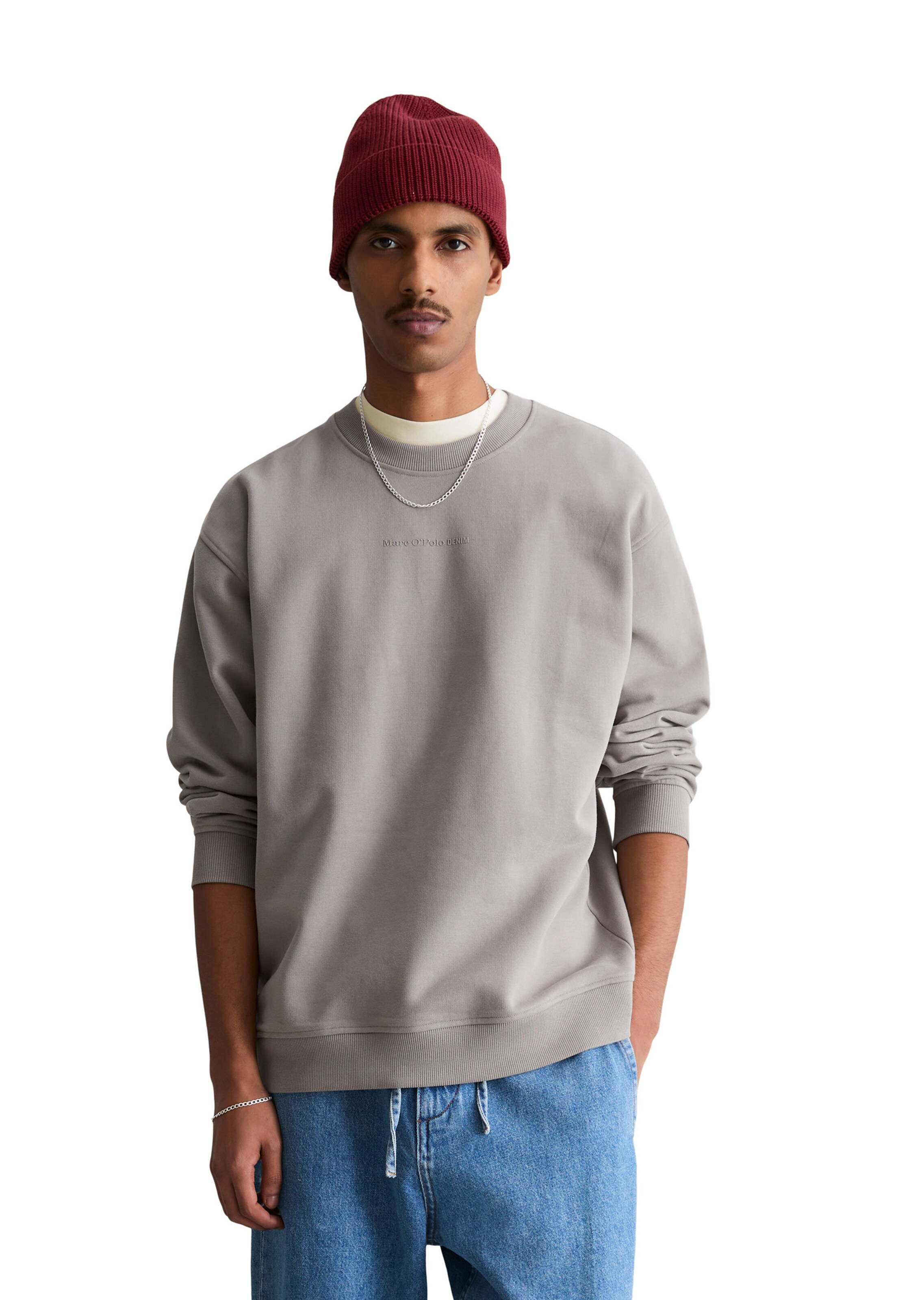 Marc O'Polo DENIM Sweatshirt in Grijs: voorkant