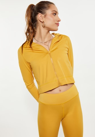 faina Athlsr Zip-Up Hoodie in Yellow: front