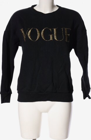 VOGUE Sweatshirt & Zip-Up Hoodie in S in Black: front