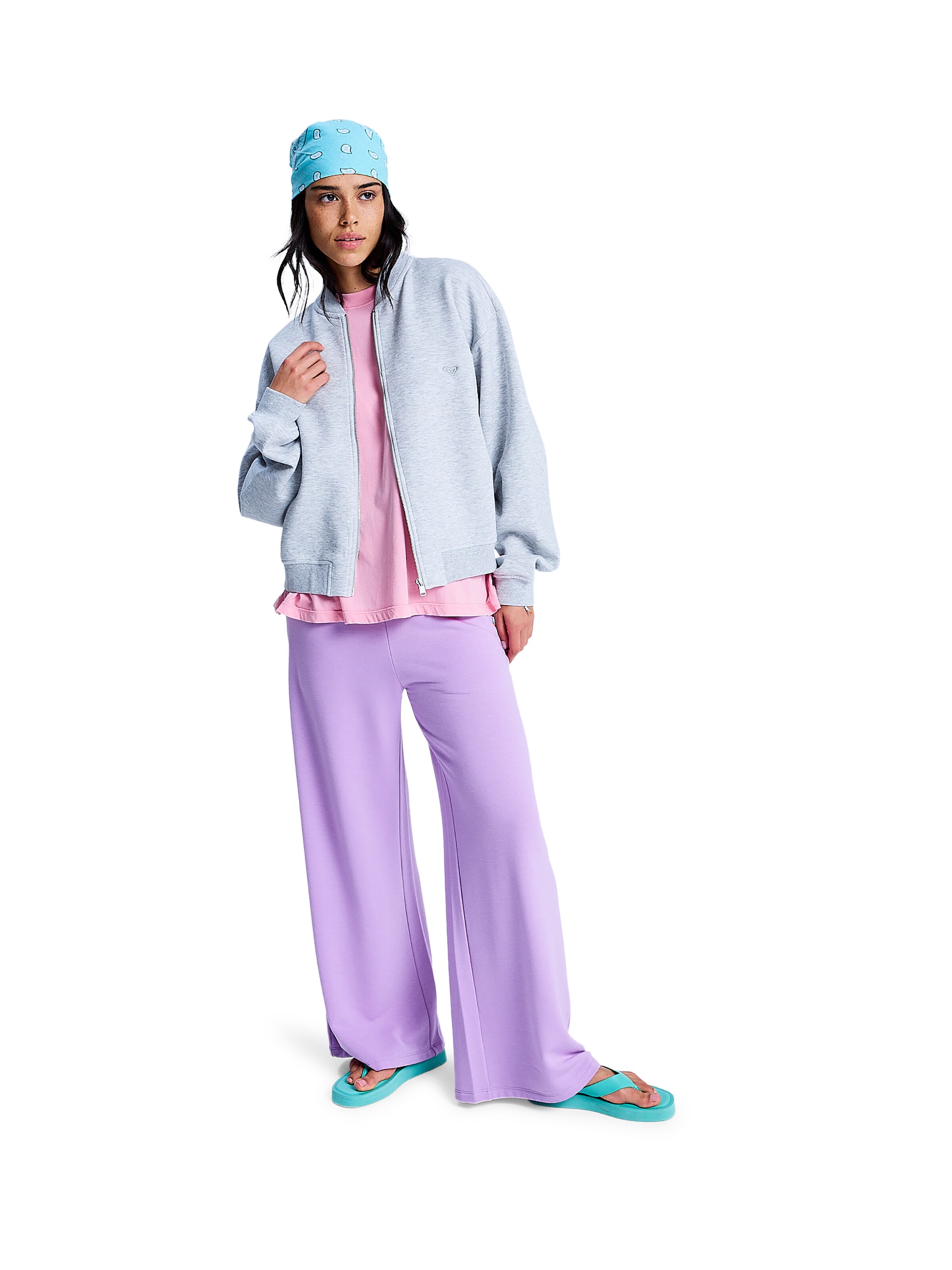 ROXY Sweatjacke 'Always Happy' in Grau