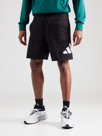 ADIDAS SPORTSWEAR Regular Sports trousers in Black: front