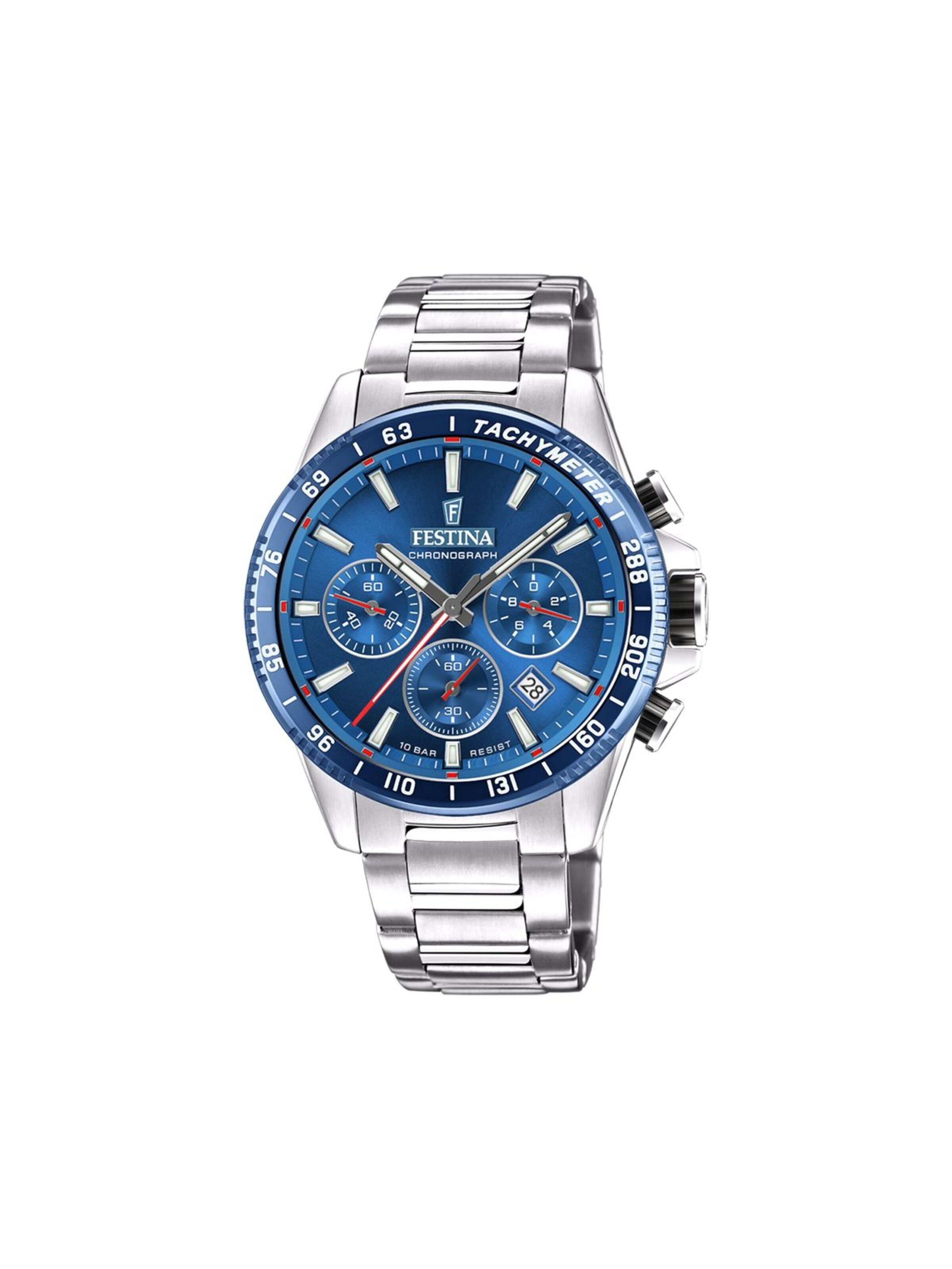 FESTINA Zegarek analogowy 'Chronograph TIMELESS CHRONOGRAPH' w kolorze niebieski: przód