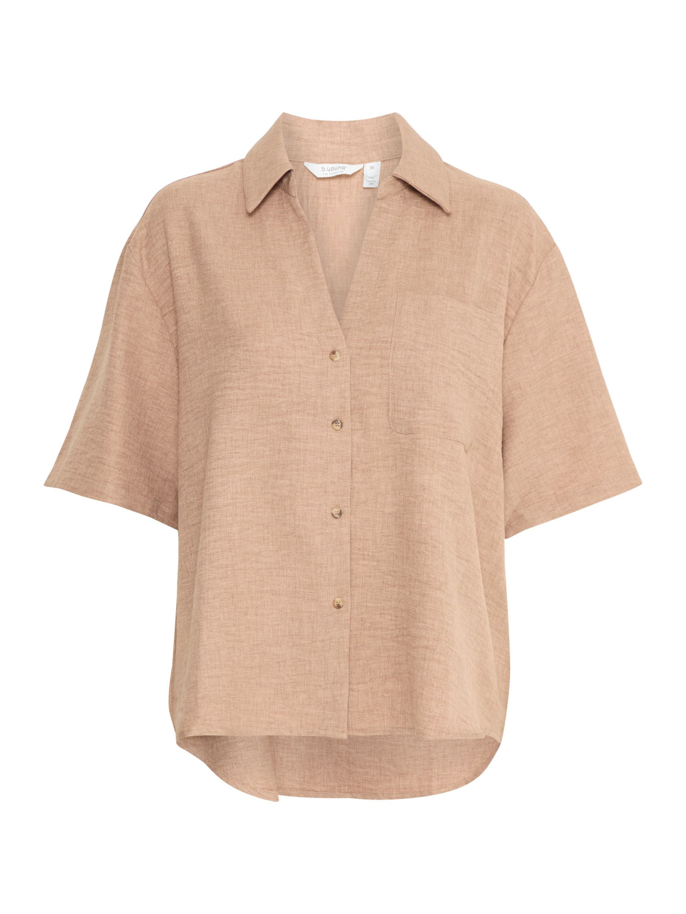 b.young Bluse 'Gaiya' in Braun: Vorderseite