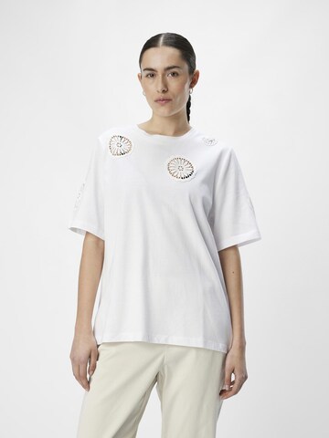 T-shirt 'HAILEY' OBJECT en blanc : devant