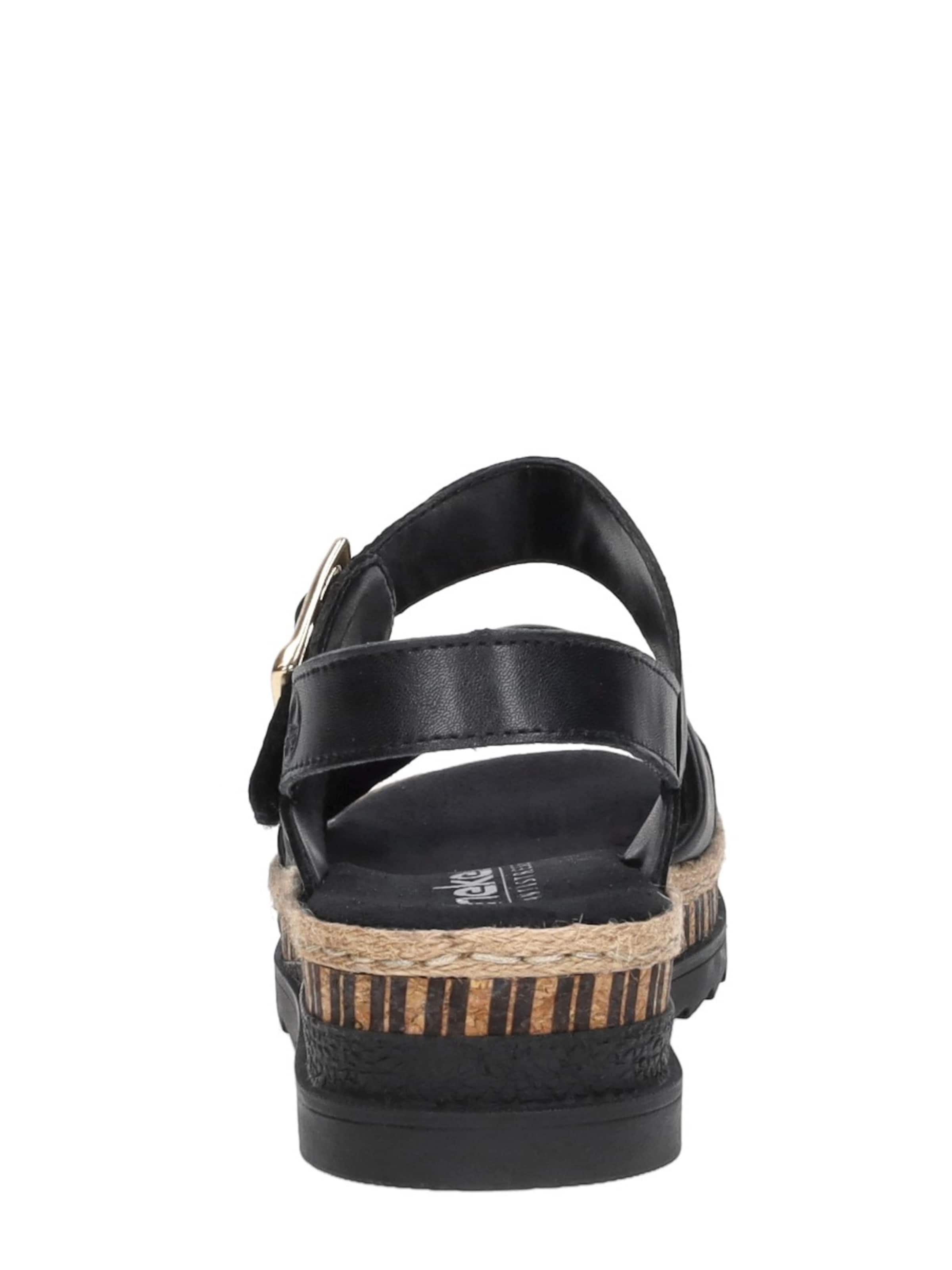 Rieker Sandal 'Sandalen Plat' in Black