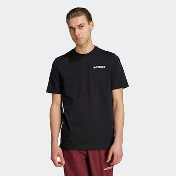 ADIDAS TERREX Performance Shirt 'Graphic Mtn 2.0' in Black: front