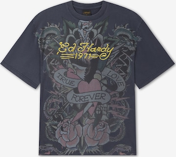 Maglietta di Ed Hardy in blu: frontale
