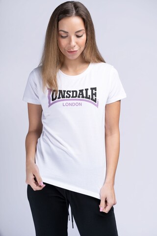 LONSDALE - Camiseta 'Achnavast' en blanco: frente