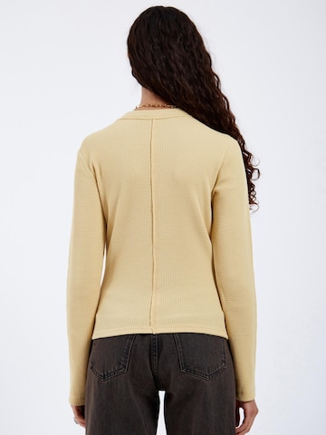 Dr. Denim Top 'Stella Waffle Top' in Geel