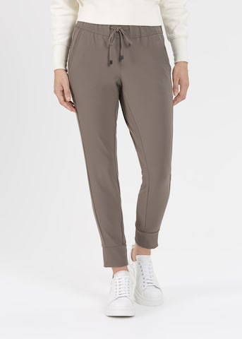 STEHMANN Tapered Pants 'Roxana' in Brown: front