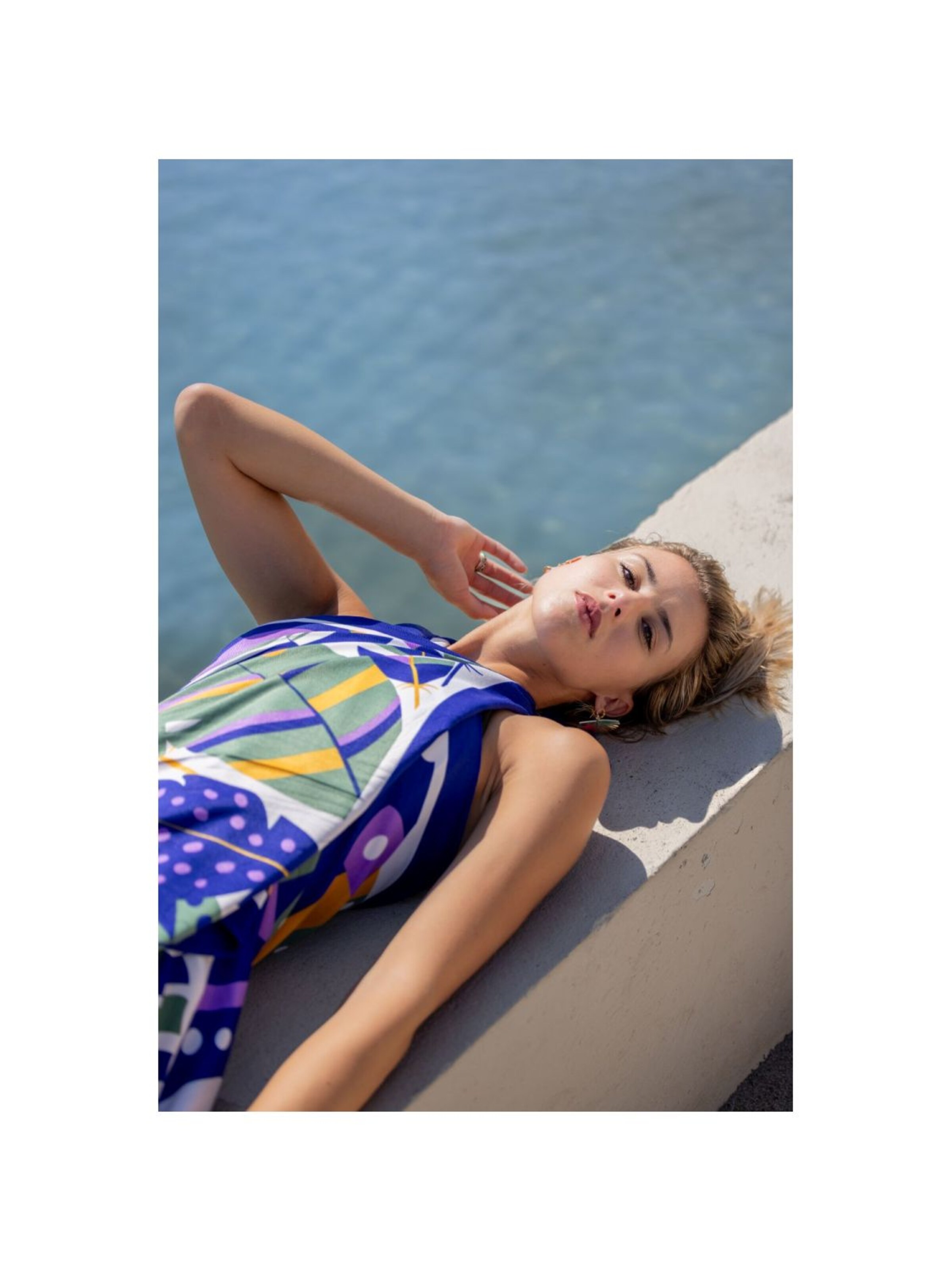 alberto cabale - Vestido de playa 'URSULA' en azul