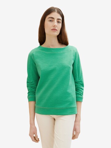 TOM TAILOR Sweatshirt in Grün