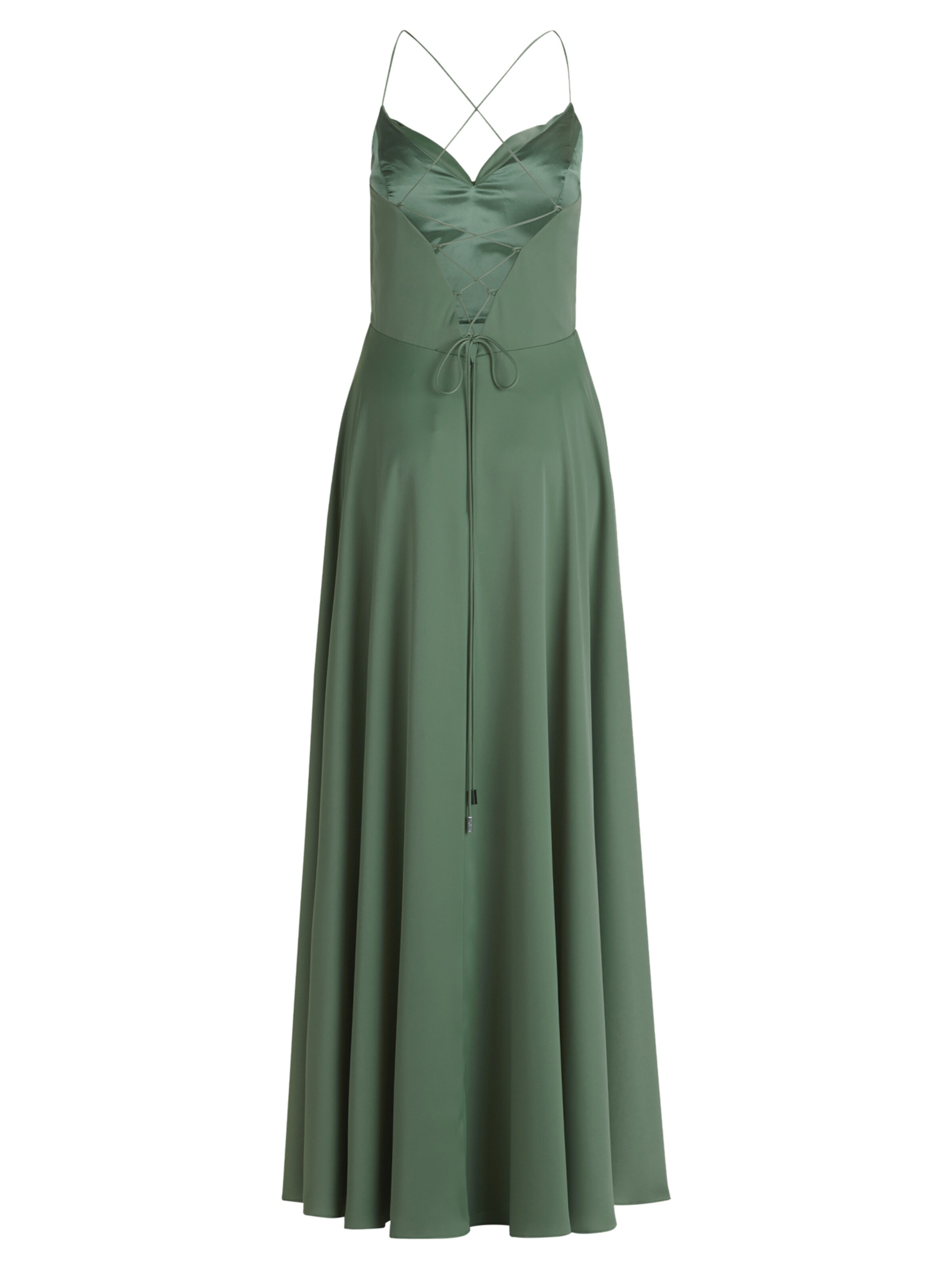 Vera Mont Abendkleid mit Wasserfallausschnitt in Grün