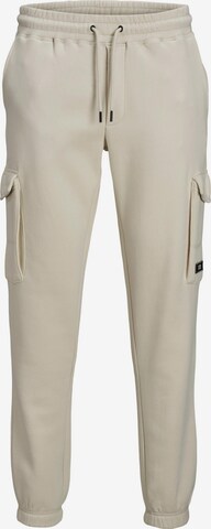 JACK & JONES Tapered Cargo Pants 'Gordon' in Beige: front