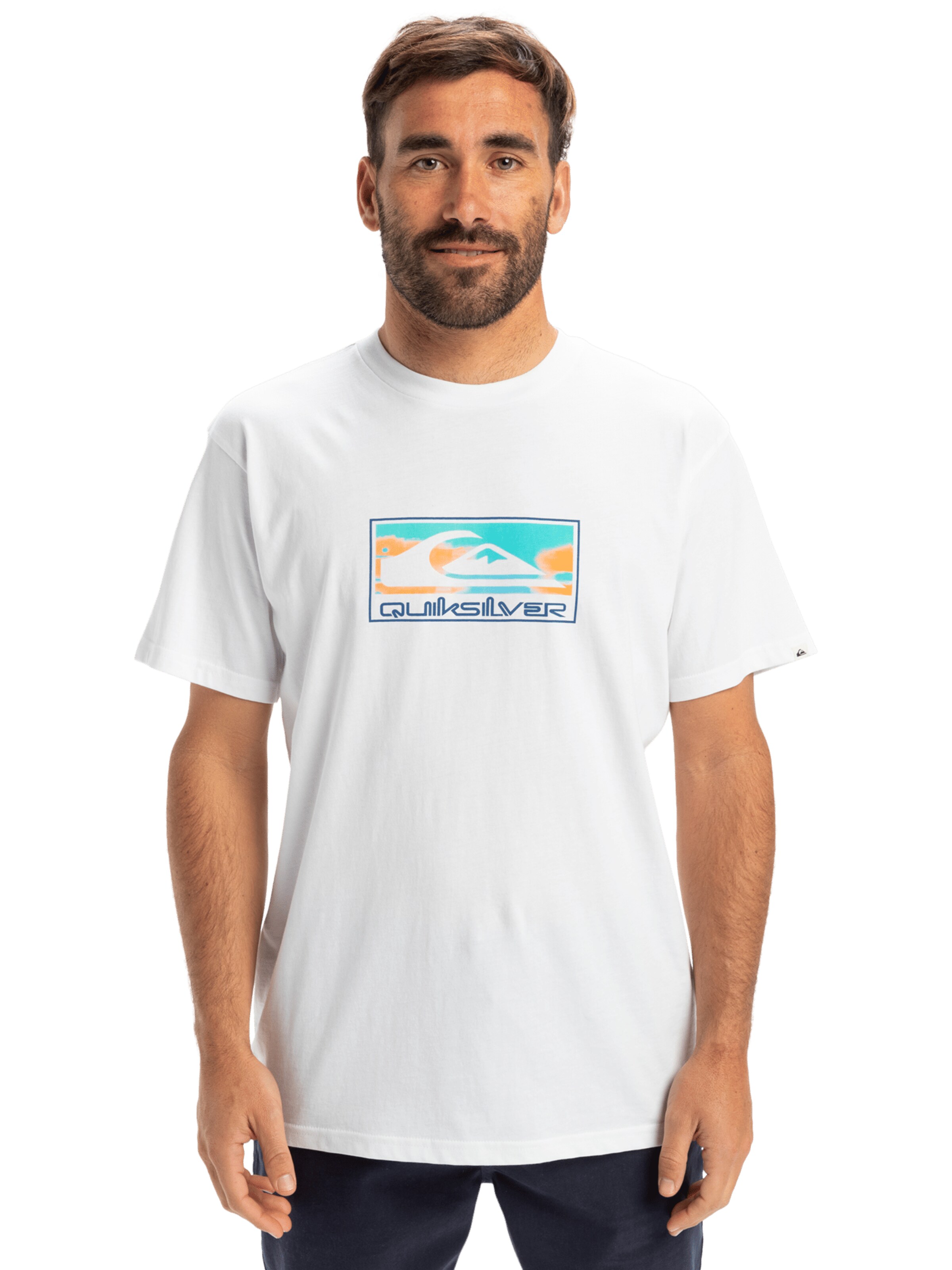 T-Shirt 'Ev Gradient Box' QUIKSILVER en blanc : devant