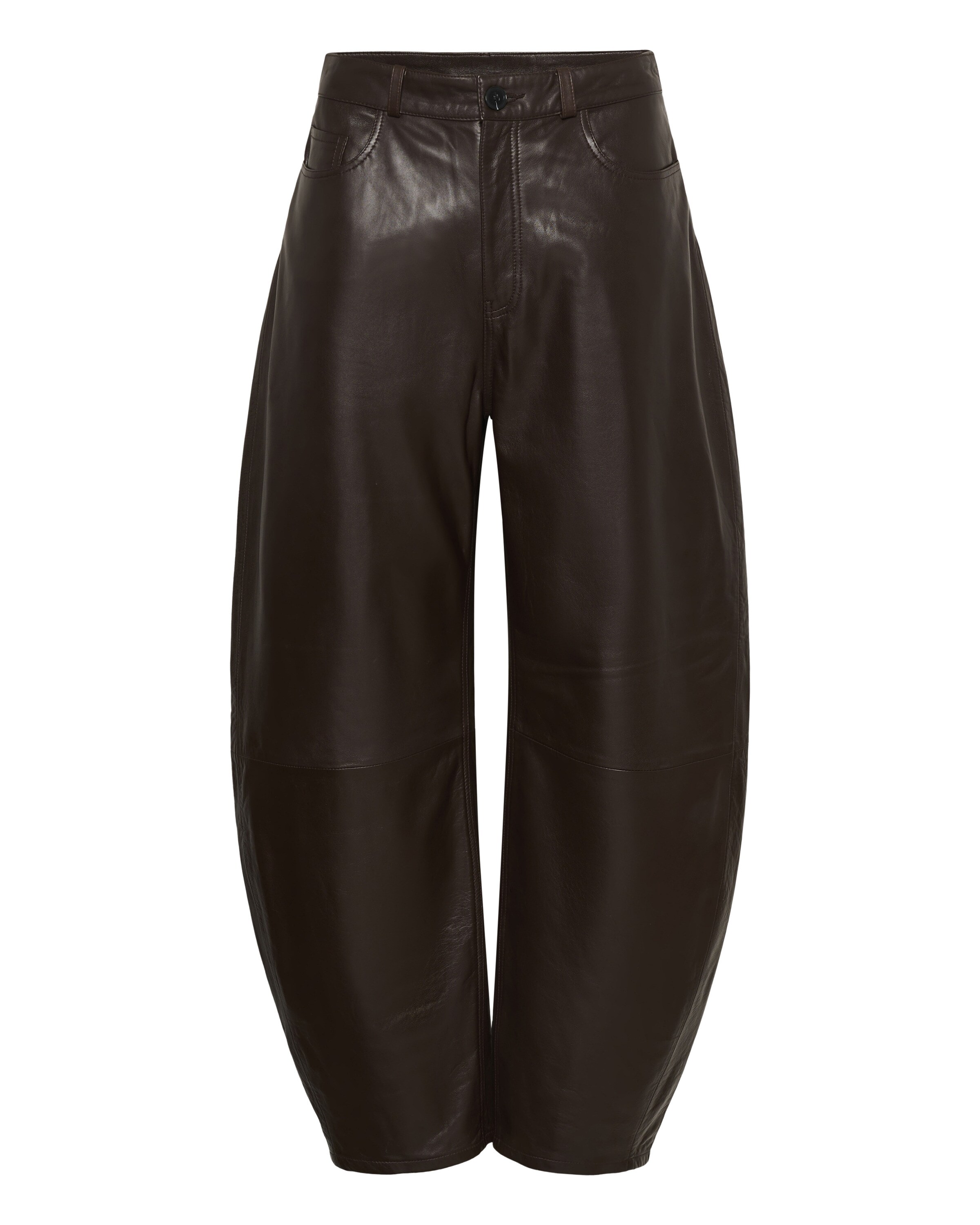 SOAKED IN LUXURY Loosefit Broek in Bruin: voorkant