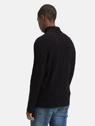 TOM TAILOR DENIM Pullover in Schwarz