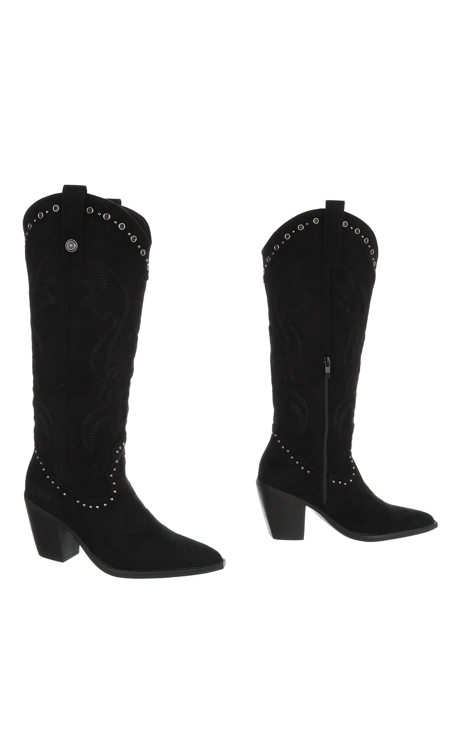 Ital-Design Cowboy Boots in Black