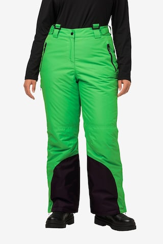 Ulla Popken Regular Athletic Pants in Green: front