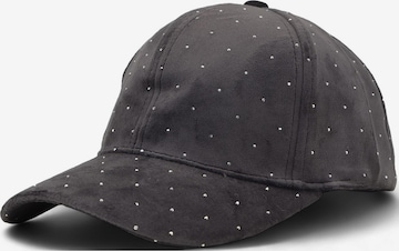 styleBREAKER Cap 'Samt Baseball Cap mit Strass' in Grau: Vorderseite