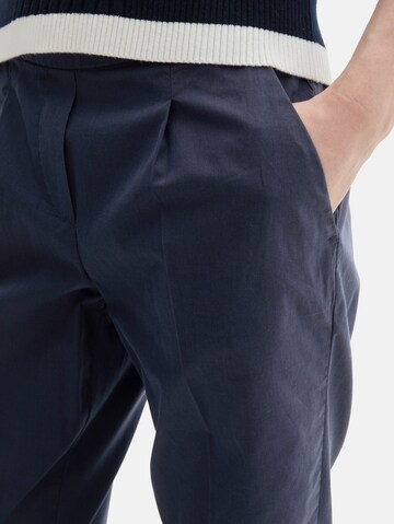 TOM TAILOR Regular Pleat-front trousers in Blue