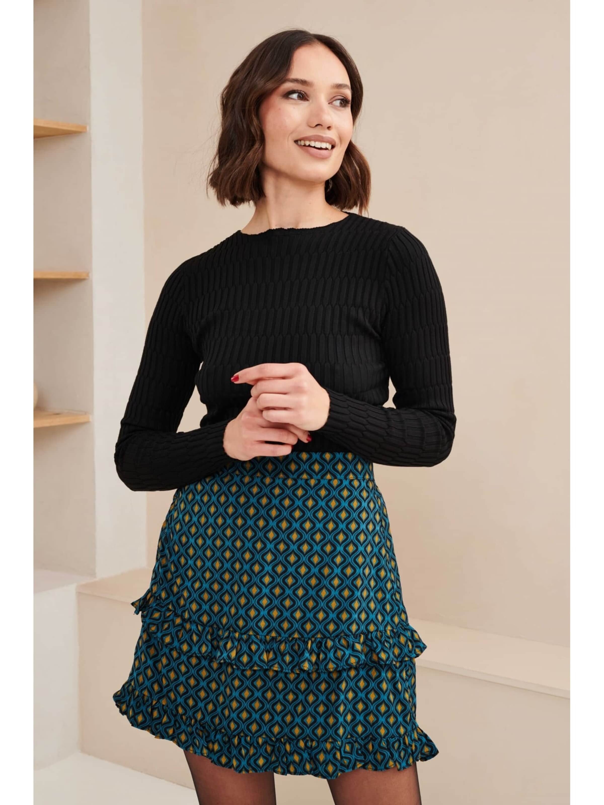 LOFTY MANNER Skirt 'OJ33.1 - Skirt Silvana' in Blue: front