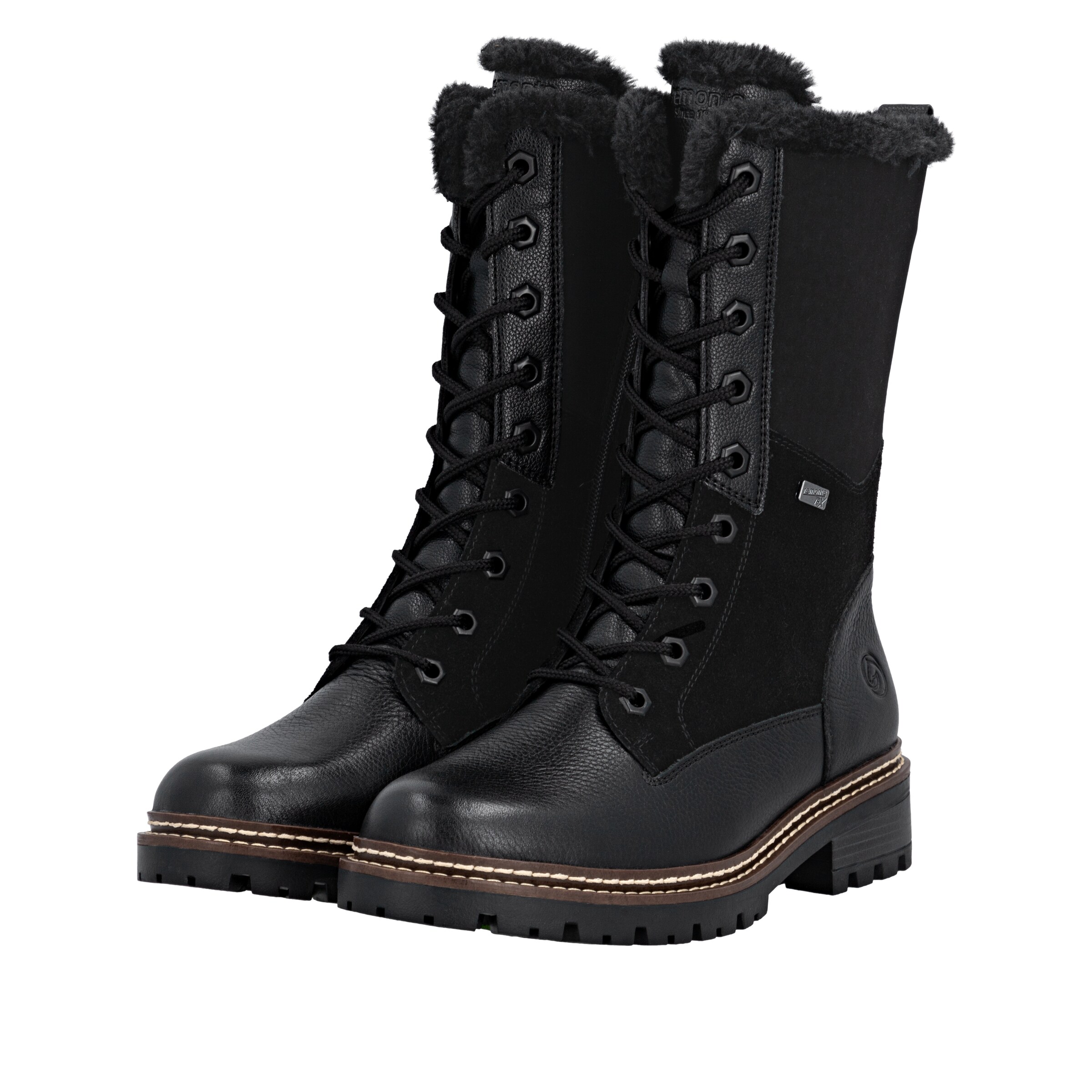 REMONTE Lace-Up Boots in Black