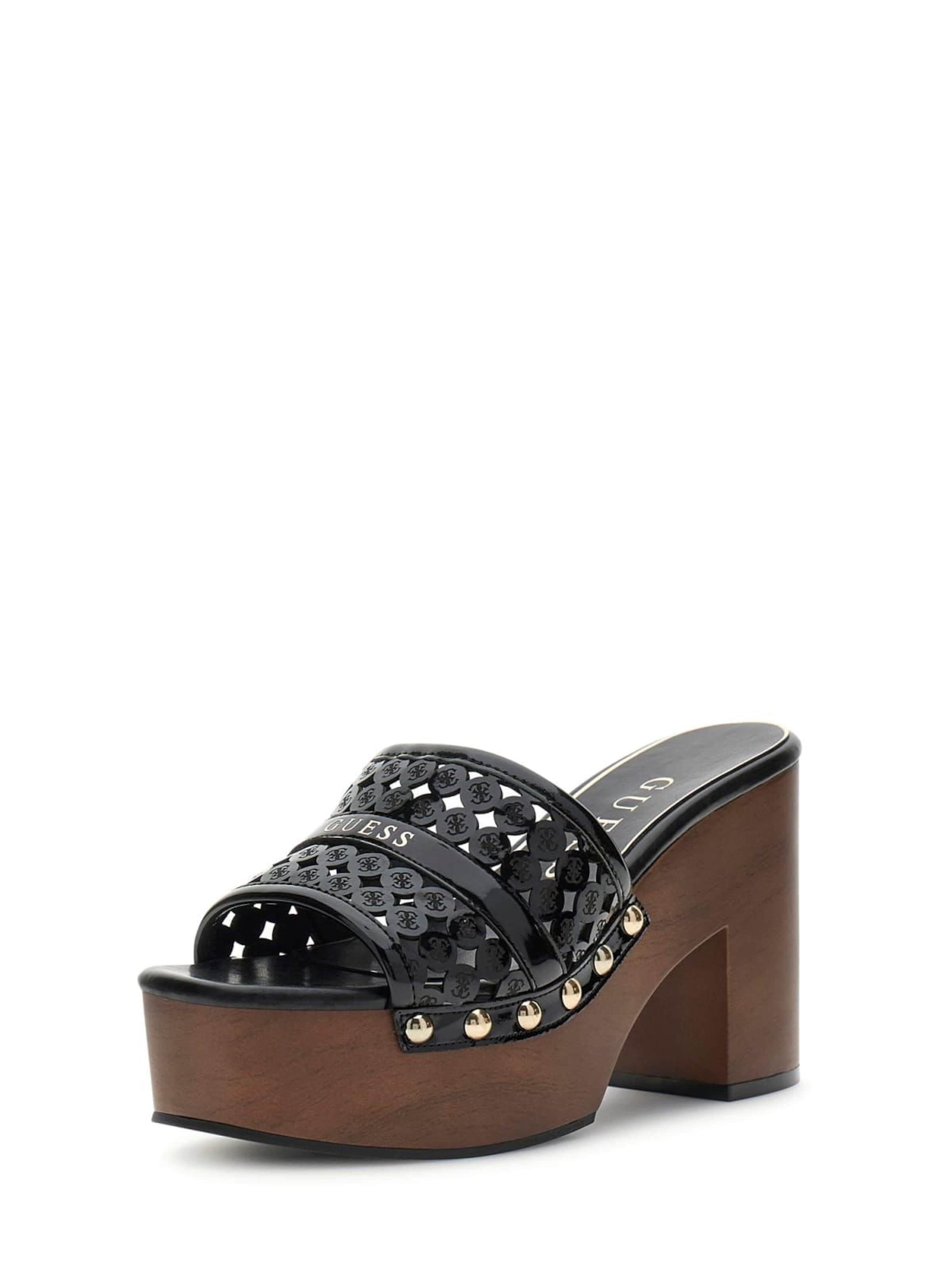 GUESS - Sandalias en negro: frente
