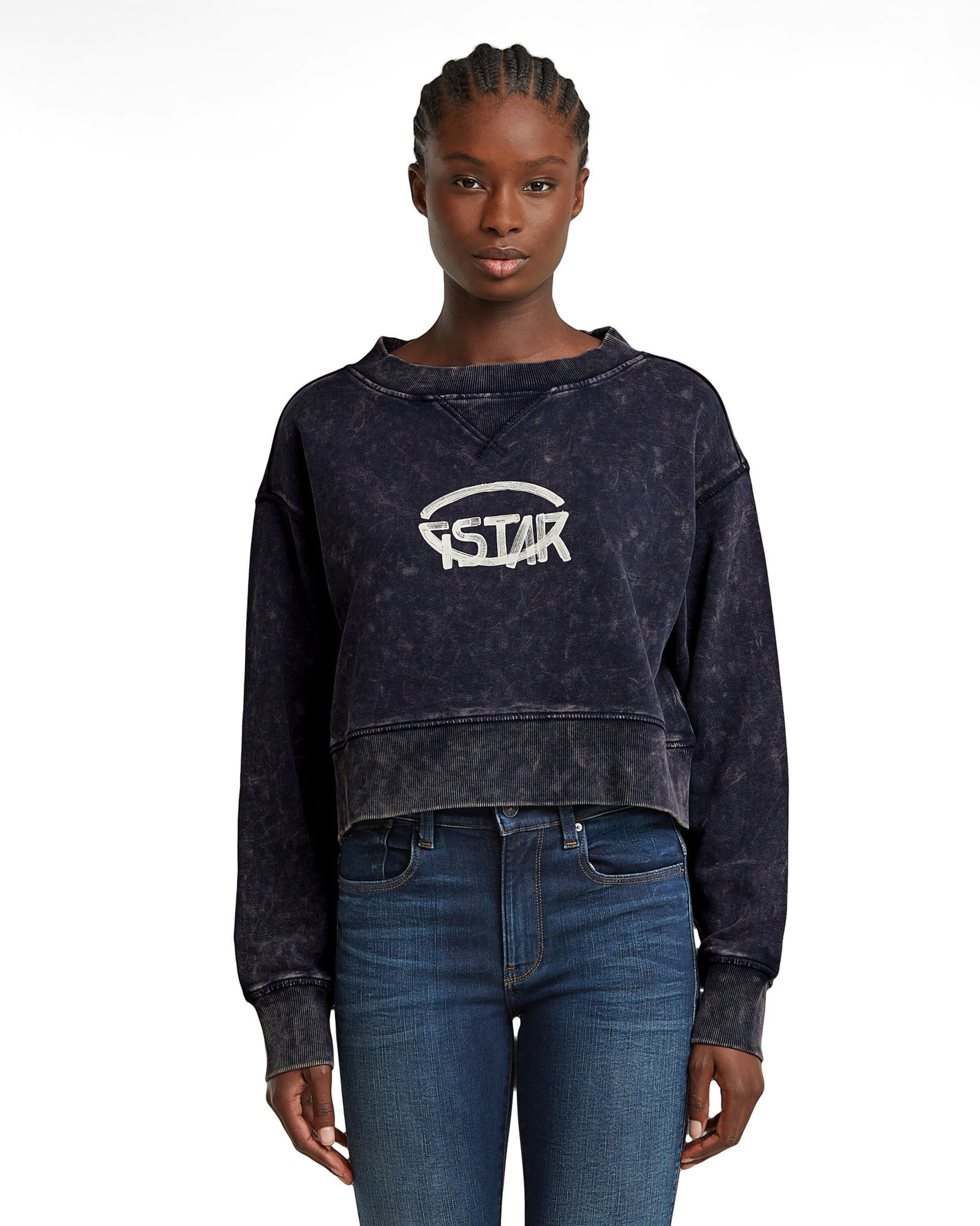G-STAR Sweatshirt in Blau: Vorderseite