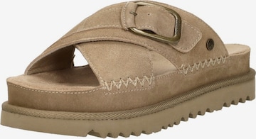 Warmbat Muiltjes 'Wondai Women' in Beige: voorkant