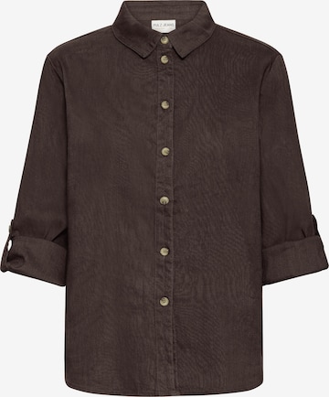 Chemisier 'PZLUCA' Pulz en marron : devant