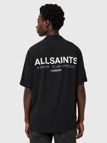AllSaints Классический крой Рубашка 'UNDERGROUND' в Черный: спереди
