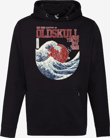 Oldskull Sweatshirt 'Asian Big W' in Zwart: voorkant