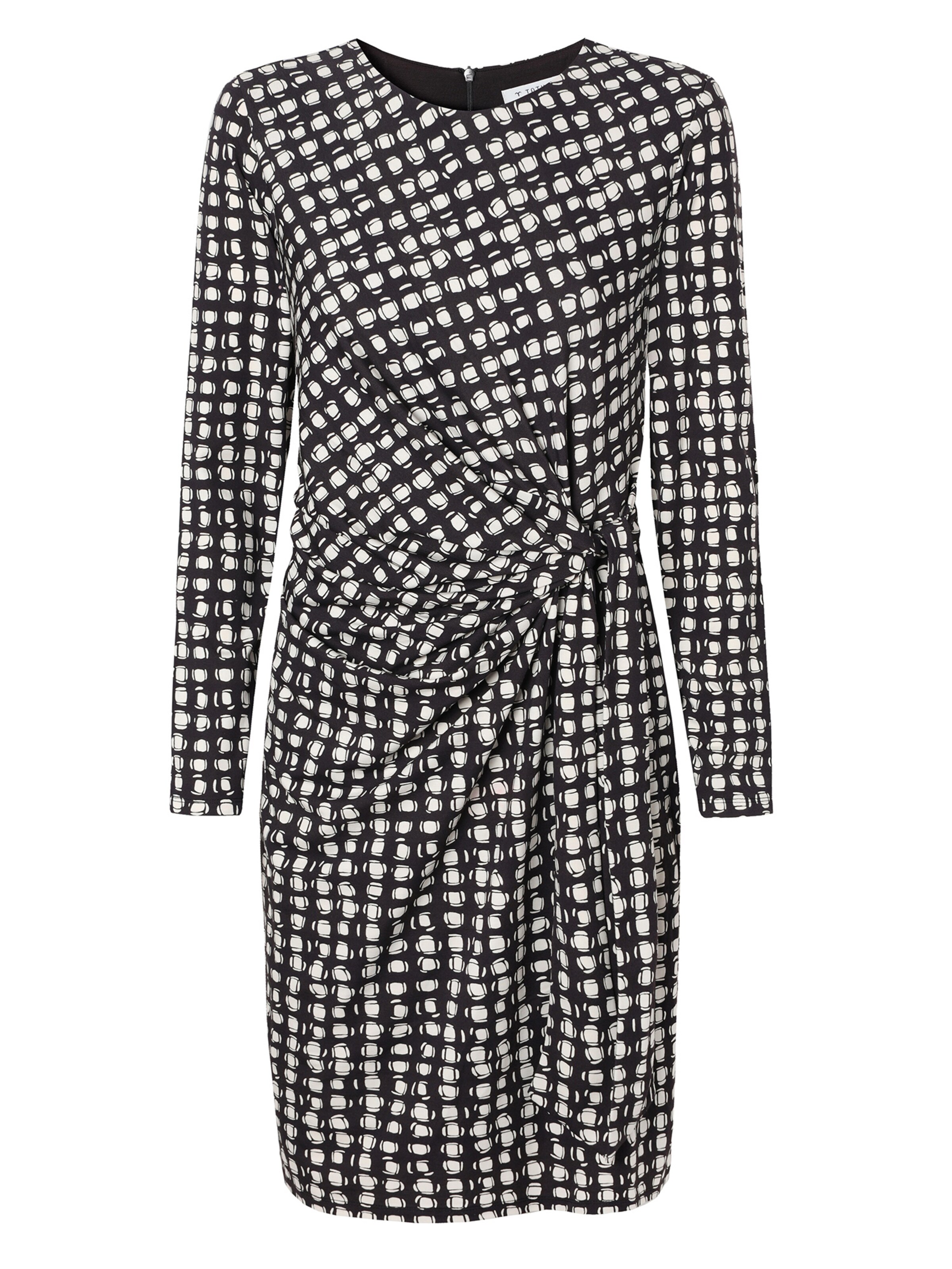 TATUUM Kleita 'KILIG', krāsa - šokolādes krāsas / raibi balts, Preces skats