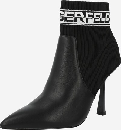 Karl Lagerfeld Kotníkové boty 'PANDARA' - černá / bílá, Produkt