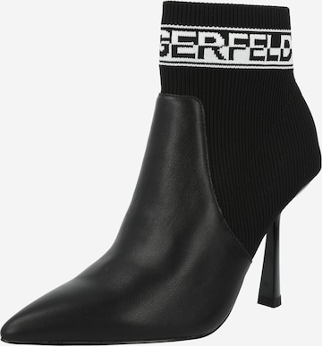 Karl Lagerfeld Ankle Boots 'PANDARA' in Schwarz: predná strana