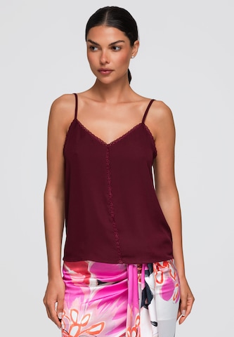 Ombre Top ' OW-TS-E0057' in Red: front