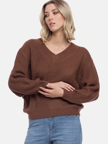 Camomilla Trui 'Melany' in Bruin: voorkant