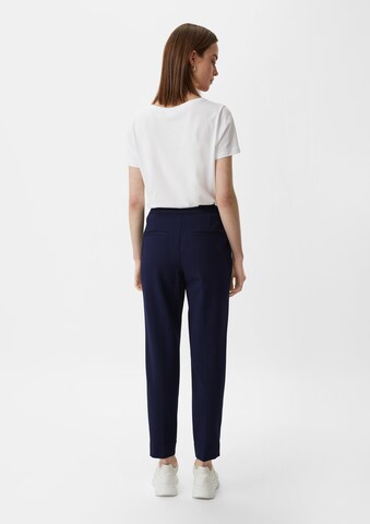 comma casual identity Regular Pleated Pants in Blue: back