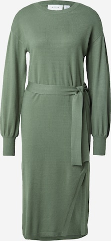 VILA Gebreide jurk 'RICKY' in Groen: voorkant